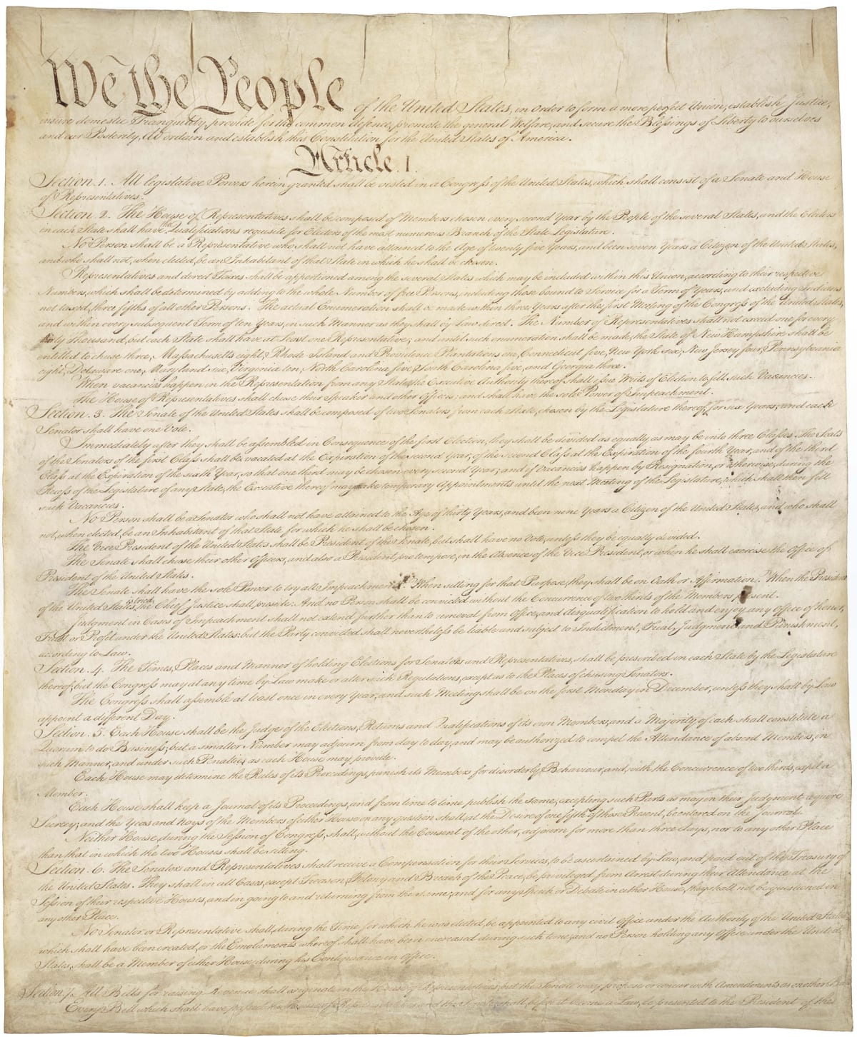 Constitution document is shown