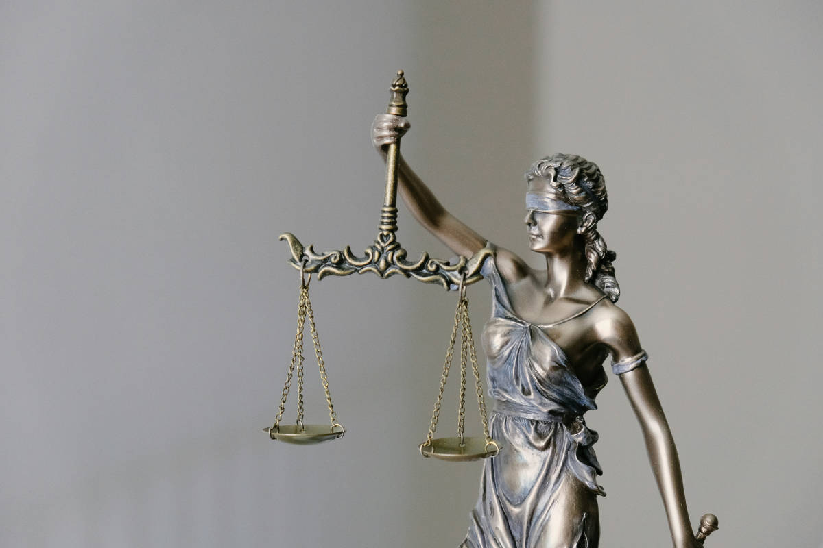 The scales of justice statuette